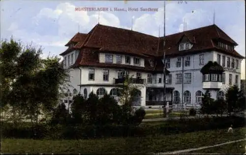 Ak Munster im Heidekreis, Truppenübungsplatz Munsterlager, Hotel Sandkrug