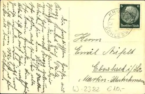 Ak Kropp in Schleswig, Teilansicht, Straßenpartie