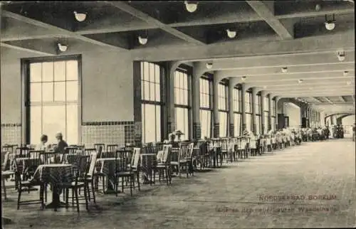 Ak Insel Borkum Ostfriesland, Inneres der neuen Wandelhalle