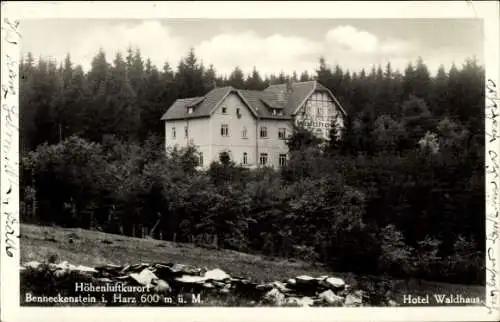 Ak Benneckenstein Oberharz, Hotel Waldhaus, Außenansicht