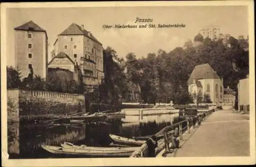 Ak Passau in Niederbayern, Ober-Niederhaus, Skt. Salvatorkirche