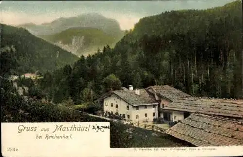 Ak Schneizlreuth in Oberbayern, Gasthof Mauthäusl