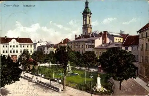 Ak Traunstein in Oberbayern, Maxplatz