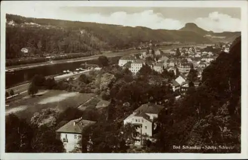 Ak Bad Schandau Sächsische Schweiz, Panorama