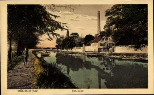 Ak Mülheim an der Ruhr, Schleuse