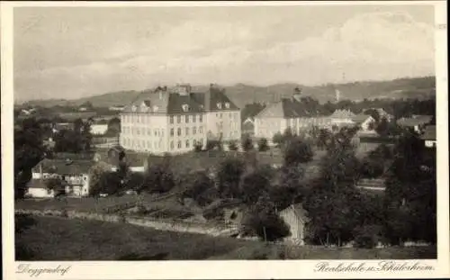 Ak Deggendorf im Bayerischen Wald Niederbayern, Realschule, Schülerheim