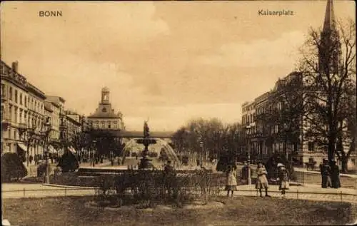 Ak Bonn am Rhein, Kaiserplatz, Brunnen