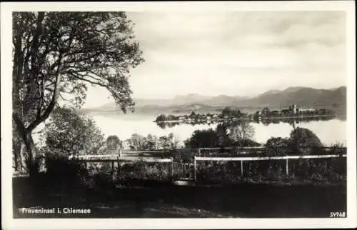 Ak Fraueninsel Chiemsee Oberbayern, Gesamtansicht