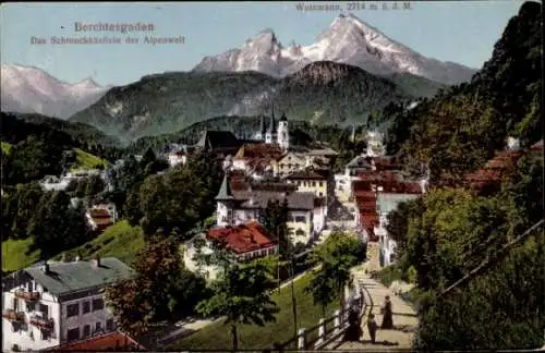 Ak Berchtesgaden in Oberbayern, Panorama, Watzmann