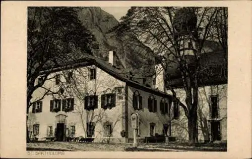 Ak Schönau am Königssee, Forsthaus und Kirch St. Bartholomä