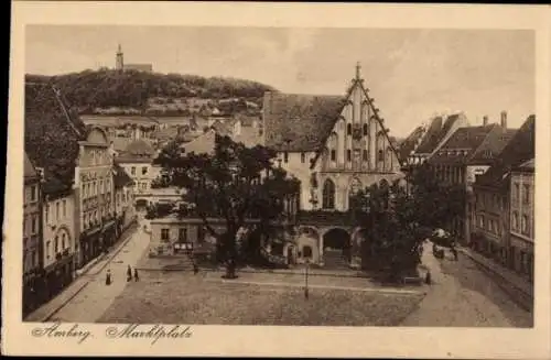 Ak Amberg in der Oberpfalz Bayern, Marktplatz