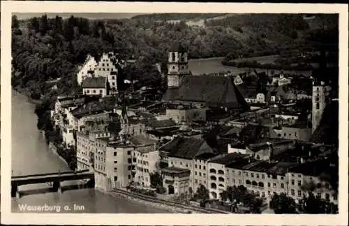 Ak Wasserburg am Inn in Oberbayern, Teilansicht, 800-jährige Stadt