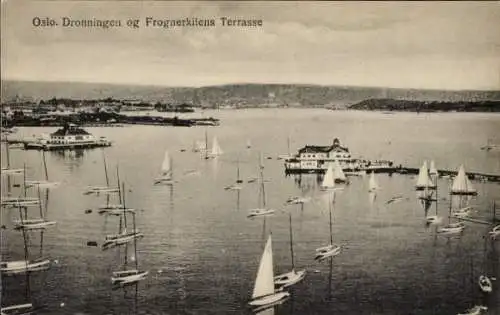 Ak Oslo Norwegen, Dronningen og Frognerkilens-Terrasse