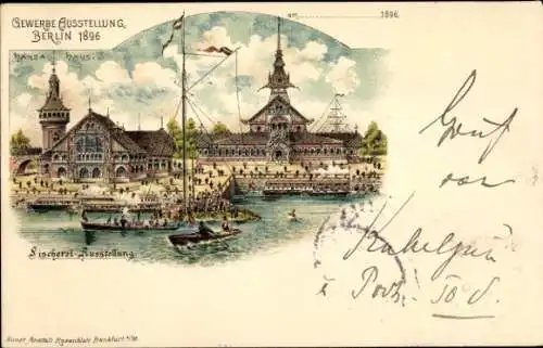 Litho Berlin, Gewerbeausstellung 1896, Fischereiausstellung