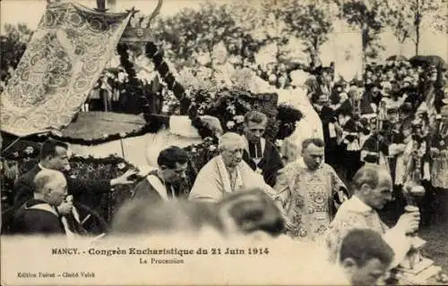 Ak Nancy Meurthe et Moselle, Congres Eucharistique du 21 Juin 1914, Prozession