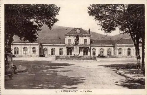 Ak Remiremont Lothringen Vosges, Bahnhof