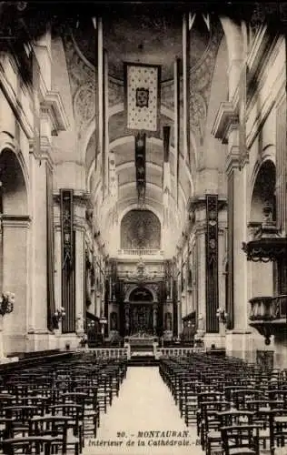 Ak Montauban Tarn et Garonne, Interieur de la Cathedrale