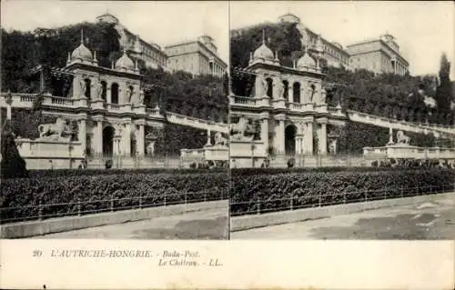 Stereo Ak Budapest Ungarn, Schloss