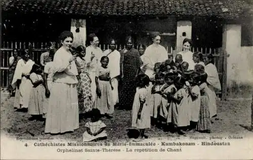 Ak Kumbakonam Tamil Nadu Indien, Catechistes Missionnaires de Marie Immaculee, Orphelinat