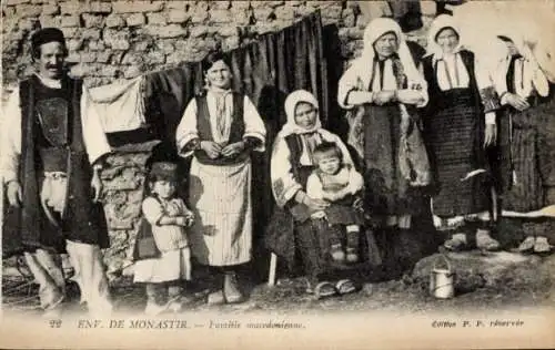 Ak Bitola Monastir Mazedonien, mazedonische Familie