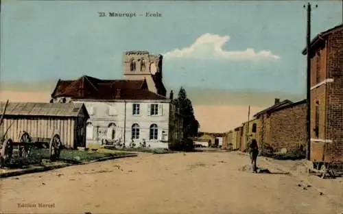 Ak Maurupt Marne, Schule