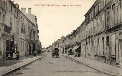 Ak Ligny en Barrois Meuse, Rue de Bar-le-Duc