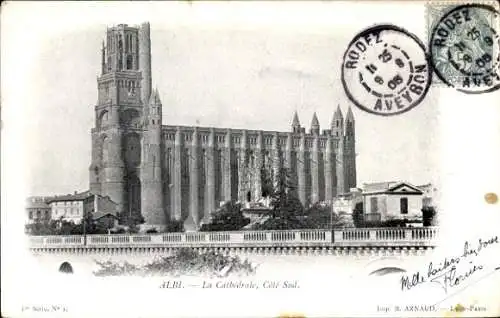 Ak Albi Tarn, La Cathedrale, Cote Sud, Paris 1900 Expositions