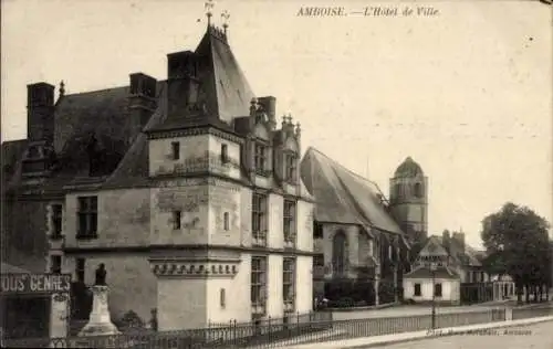 Ak Amboise Indre et Loire, Rathaus