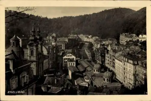 Foto Ak Karlovy Vary Karlsbad Stadt, Teilansicht, Kolonnaden