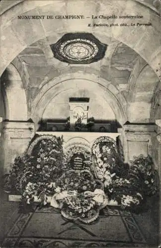 Ak Champigny sur Marne Val de Marne, Monument, La Chapelle souterraine