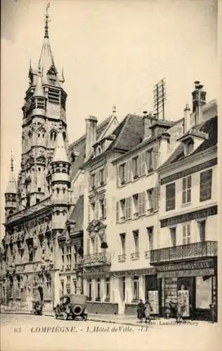 Ak Compiègne Oise, Rathaus