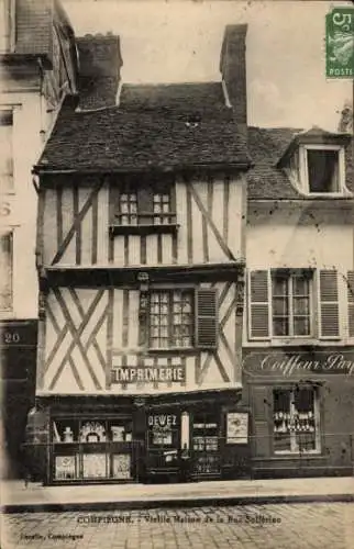 Ak Compiègne Oise, Altes Haus, Rue de la Solferino