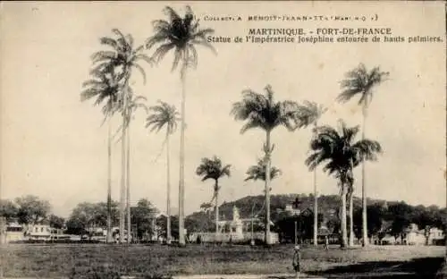 Ak Fort de France Martinique, Statue de l'Imperatrice Josephine