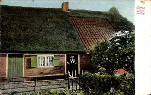 Ak Laren Nordholland Niederlande, Bauernhaus