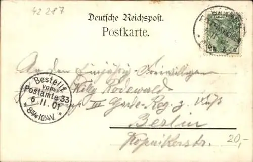 Künstler Ak Krause, Barmen Wuppertal, Techniker-Verein, Bezirkstag 1901