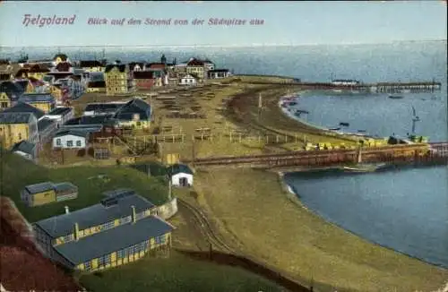 Ak Helgoland, Strand von der Südspitze aus, Unterland