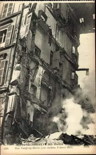 Ak Paris IX., Bombardement, Rue Geoffroy Marie, Kriegszerstörungen, I WK