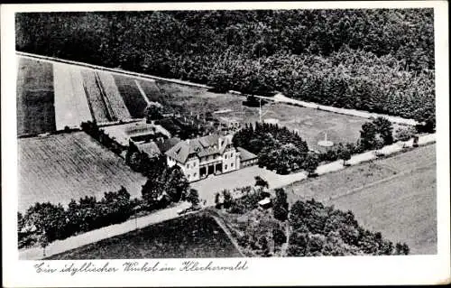 Ak Itzenbüttel Jesteburg Niedersachsen, Fliegeraufnahme, Gasthaus zum grünen Jäger, Kleckerwald