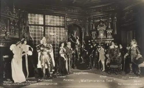 Ak Schauspieler Wachner, Matkowsy, Stegemann, Arndt, Kessler, Schauspielerin Wachner, Lindner