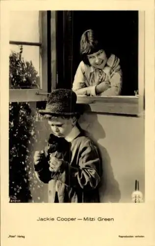 Ak Schauspieler Jackie Cooper, Schauspielerin Mitzi Green, Portrait