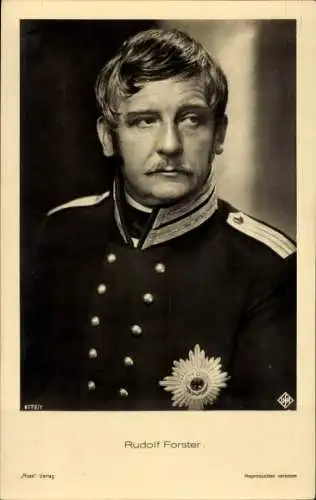 Ak Schauspieler Rudolf Forster, Portrait, Ufa Film, Ross Verlag 6172 1