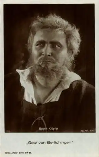 Ak Schauspieler Eugen Klöpfer, Portrait, als Götz von  Berlichingen