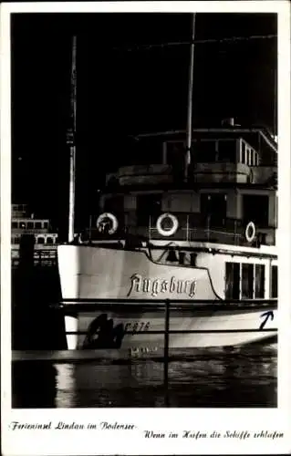 Ak Lindau am Bodensee Schwaben, Dampfer Augsburg