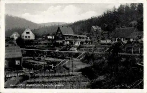 Ak Sonneberg in Thüringen, Gaststätte Bräustübl, Bahnhof