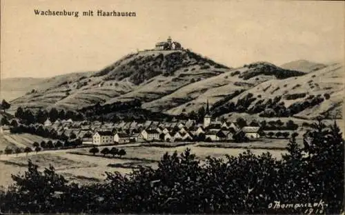 Künstler Ak Thomasczek, Otto, Haarhausen in Thüringen, Wachsenburg