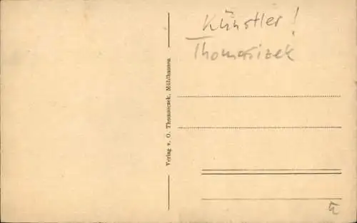 Künstler Ak Thomasczek, Otto, Haarhausen in Thüringen, Wachsenburg