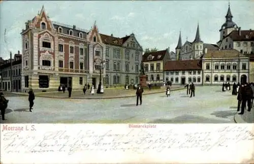 Ak Meerane in Sachsen, Bismarckplatz