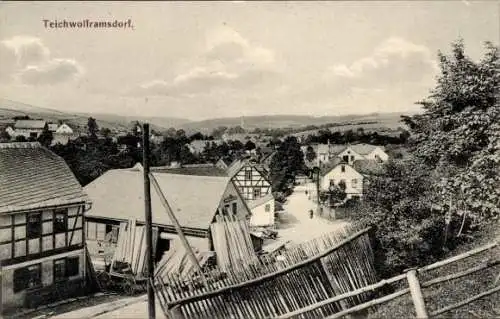 Ak Teichwolframsdorf in Thüringen, Panorama