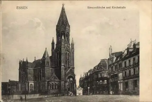 Ak Essen im Ruhrgebiet, Kreuzeskirche, Kirchstraße