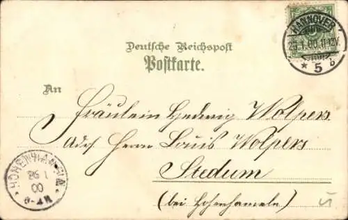 Litho Göttingen in Niedersachsen, Gesamtansicht, Rathaus, Spielwaren-Handlung